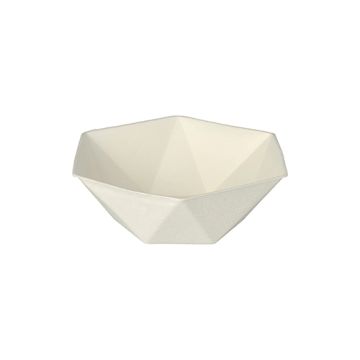 Skål Sockerrör "pure" 6-kantig 400 ml 5 cm x 16 cm x 14 cm vit "Diamond"