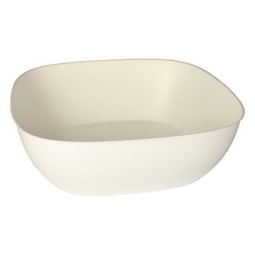 Skålar, sockerrör "pure" 10 cm x 30,5 cm x 30,5 cm vit "Belle Vie, Ligne Carrée"