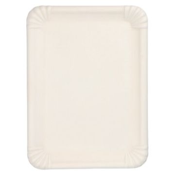 Serveringsfat, sockerrör "pure" kantig 26 cm x 35 cm vit