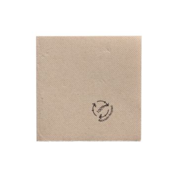 Servetter, 2-lagers "PUNTO" 1/4-vikt 20 cm x 20 cm natur aus recyceltem Papier, in Spenderbox