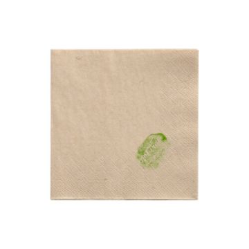Servetter, 2-lagers 1/4-vikt 24 cm x 24 cm natur oblekta