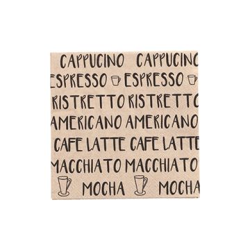 Servetter, 3-lagers 1/4-vikt 25 cm x 25 cm natur "Coffee Specialities" av återvunnet papper