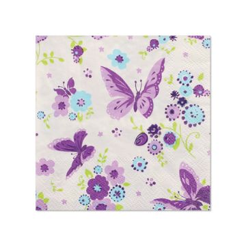 Servetter, 3-lagers 1/4-vikt 25 cm x 25 cm "Beautiful Butterfly"
