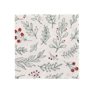 Servetter, 3-lagers 1/4-vikt 25 cm x 25 cm "Berries"