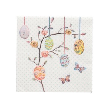 Servetter, 3-lagers 1/4-vikt 25 cm x 25 cm "Easter Branch"
