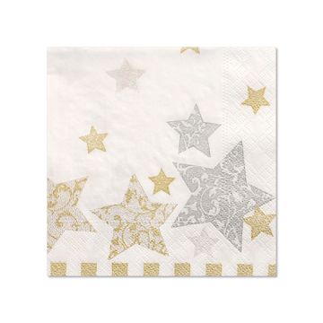 Servetter, 3-lagers 1/4-vikt 25 cm x 25 cm "Stardust"