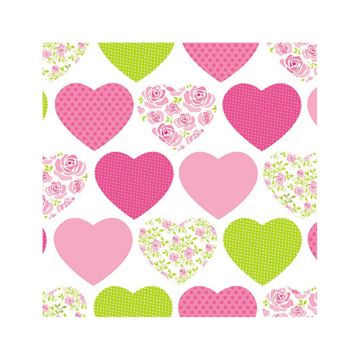 Servett, 3-lags 1/4-vikt 25 cm x 25 cm "Sweetheart"