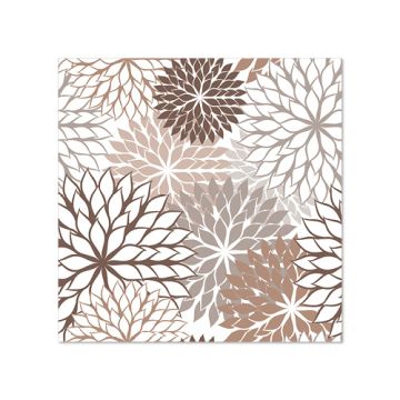 Servetter, 3-lagers 1/4-vikt 25 cm x 25 cm mullvad "Floralies"