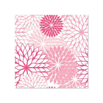 Servetter, 3-lagers 1/4-vikt 25 cm x 25 cm rosa "Floralies"
