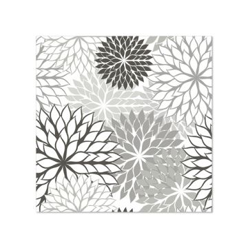 Servetter, 3-lagers 1/4-vikt 25 cm x 25 cm grå "Floralies"