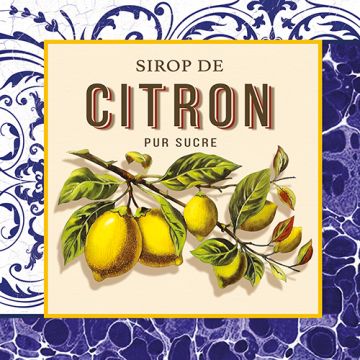 Servetter, 3-lagers 1/4-vikt 33 cm x 33 cm "Citron"