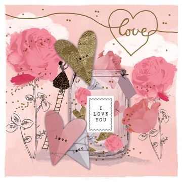 Servetter, 3-lagers 1/4-vikt 33 cm x 33 cm "From my Heart"