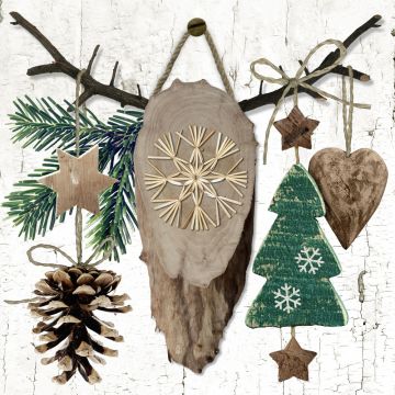 Servetter, 3-lagers 1/4-vikt 33 cm x 33 cm "Funny Antlers"