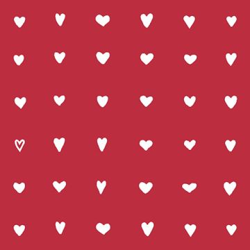 Servett, 3-lags 1/4-vikt 33 cm x 33 cm "Hearts"