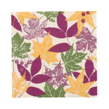 Servetter, 3-lagers 1/4-vikt 33 cm x 33 cm "Autumn Leaves"