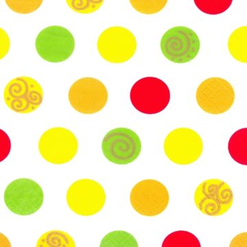 Servett, 3-lags 1/4-vikt 33 cm x 33 cm "Balls"