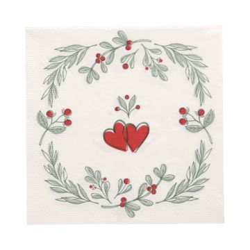Servetter, 3-lagers 1/4-vikt 33 cm x 33 cm "Berries"