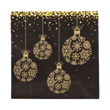 Servetter, 3-lagers 1/4-vikt 33 cm x 33 cm "Boules Baroque"