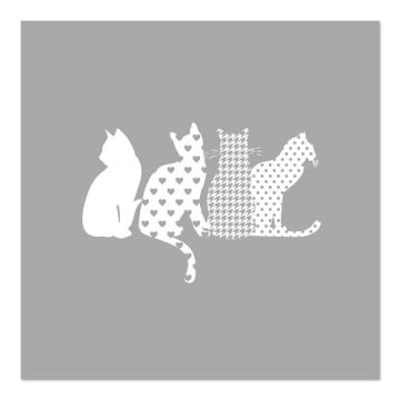 Servetter, 3-lagers 1/4-vikt 33 cm x 33 cm "Cats"