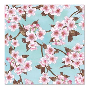 Servetter, 3-lagers 1/4-vikt 33 cm x 33 cm "Cherry Blossoms"