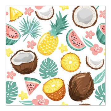 Servetter, 3-lagers 1/4-vikt 33 cm x 33 cm "Coconut"