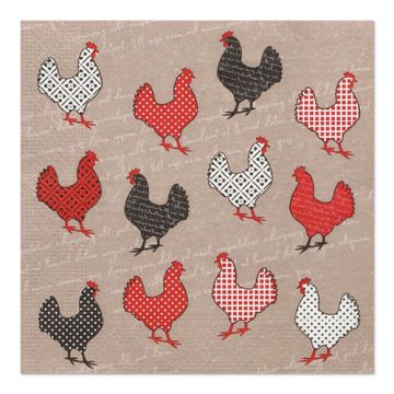 Servetter, 3-lagers 1/4-vikt 33 cm x 33 cm "Cocotte"