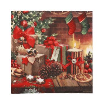 Servetter, 3-lagers 1/4-vikt 33 cm x 33 cm "Cozy Christmas"