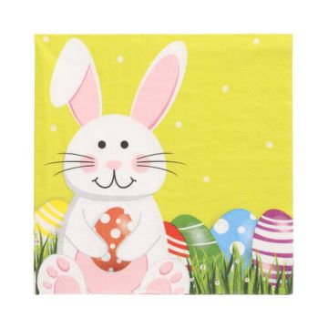 Servetter, 3-lagers 1/4-vikt 33 cm x 33 cm "Easter Bunny"
