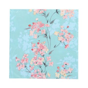 Servetter, 3-lagers 1/4-vikt 33 cm x 33 cm "Flower Tendril"