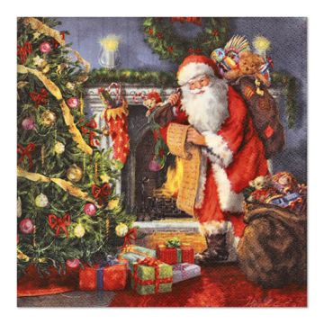 Servetter, 3-lagers 1/4-vikt 33 cm x 33 cm "Christmas Eve"