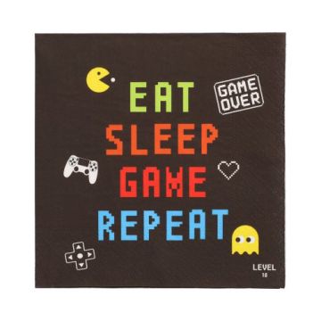 Servetter, 3-lagers 1/4-vikt 33 cm x 33 cm "Gamer"