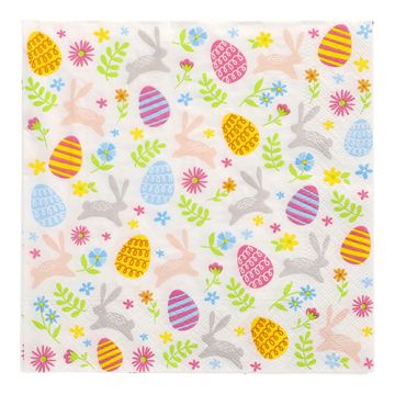 Servetter, 3-lagers 1/4-vikt 33 cm x 33 cm "Happy Easter"