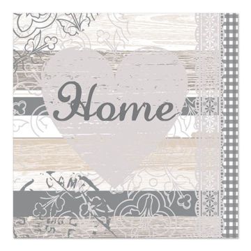 Servetter, 3-lagers 1/4-vikt 33 cm x 33 cm "Home"