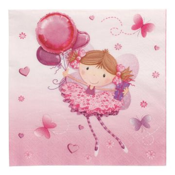 Servetter, 3-lagers 1/4-vikt 33 cm x 33 cm "Little Dancer"
