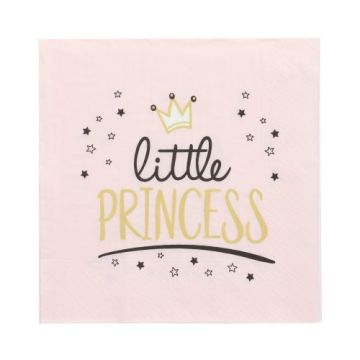 Servetter, 3-lags 1/4-vikt 33 cm x 33 cm "Little Princess"