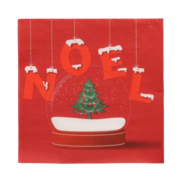 Servetter, 3-lagers 1/4-vikt 33 cm x 33 cm "Noel Enneige"