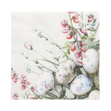 Servetter, 3-lagers 1/4 vikt 33 cm x 33 cm "Pastell Eggs"