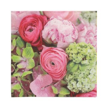 Servetter, 3-lagers 1/4-vikt 33 cm x 33 cm "Pink Dream"
