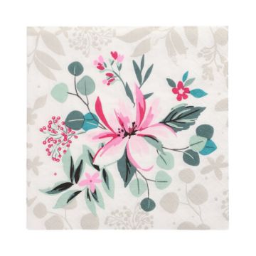 Servetter, 3-lagers 1/4-vikt 33 cm x 33 cm "Rosalie"