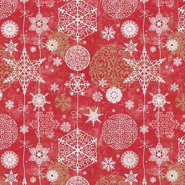 Servetter, 3-lagers 1/4-vikt 33 cm x 33 cm "Shining Snowflakes"