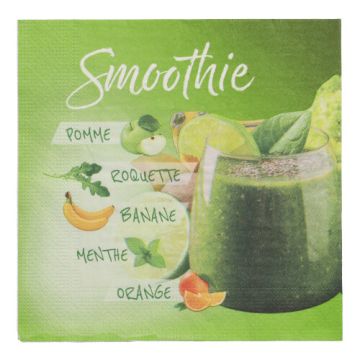 Servetter, 3-lagers 1/4-vikt 33 cm x 33 cm "Smoothie"