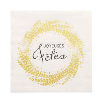 Servetter, 3-lagers 1/4-vikt 33 cm x 33 cm "Spirale de Fete"