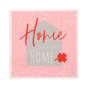 Servetter, 3-lagers 1/4-vikt 33 cm x 33 cm "Sweet Home"