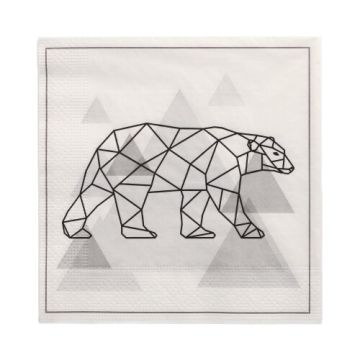 Servetter, 3-lagers 1/4-vikt 33 cm x 33 cm "Teddy"