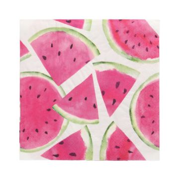 Servetter, 3-lagers 1/4-vikt 33 cm x 33 cm "Watermelon"