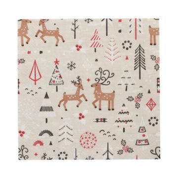 Servetter, 3-lagers 1/4-vikt 33 cm x 33 cm "Winter Ornaments"