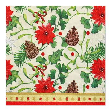 Servetter, 3-lagers 1/4-vikt 33 cm x 33 cm "Winterly"