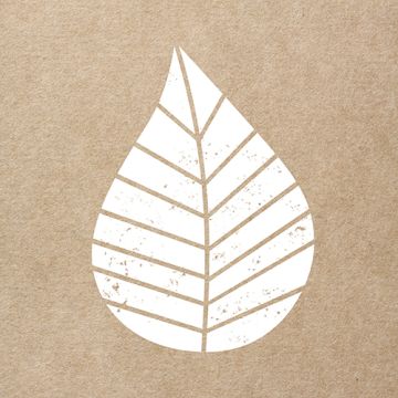 Servetter, 3-lagers 1/4-vikt 33 cm x 33 cm natur "Graphic Leaves"