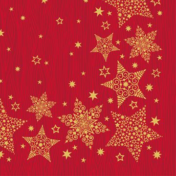 Servetter, 3-lagers 1/4-vikt 40 cm x 40 cm "Christmas Shine"