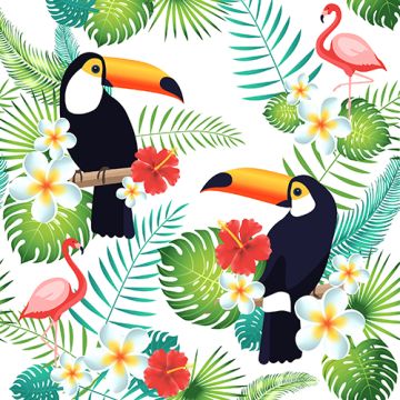 Servetter, 3-lagers 1/4-vikt 40 cm x 40 cm "Toucan"